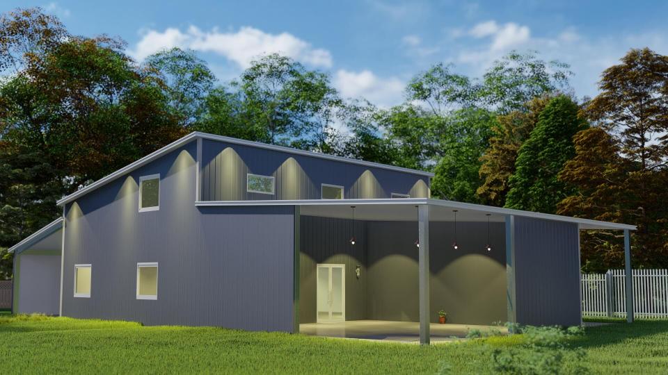 Stunning galvanized steel barndominiums in Litchfield Park, Arizona, showcasing modern design and durable construction