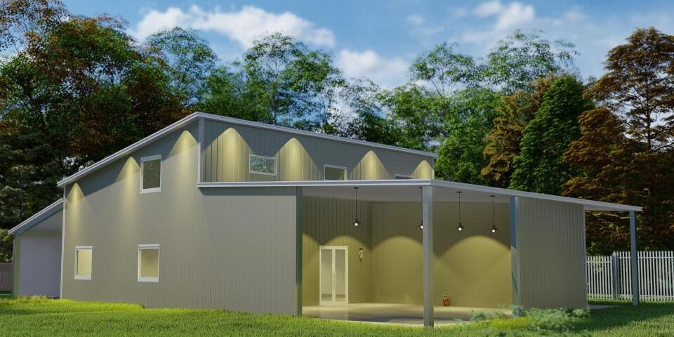 Beautiful galvanized steel barndominiums in Nogales, Arizona showcasing modern design and rustic charm