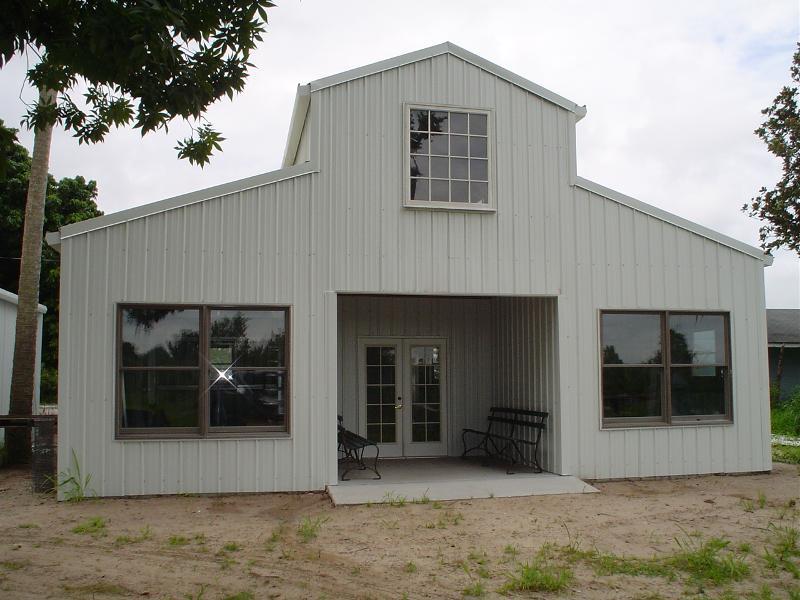 Stylish galvanized steel barndominiums in Valencia West, Arizona, showcasing modern design and durable construction