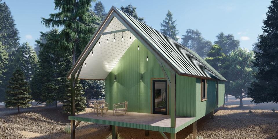 Modern galvanized steel cabins in Central City, Arizona, offering durable and stylish living solutions for residents
