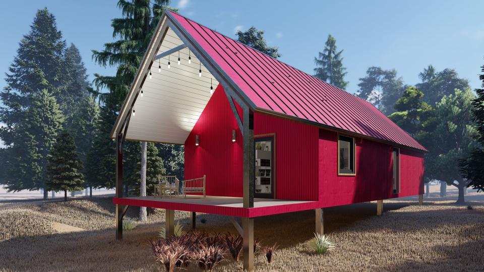 Stylish galvanized steel cabins in Corona de Tucson, Arizona, offering durable and modern living solutions