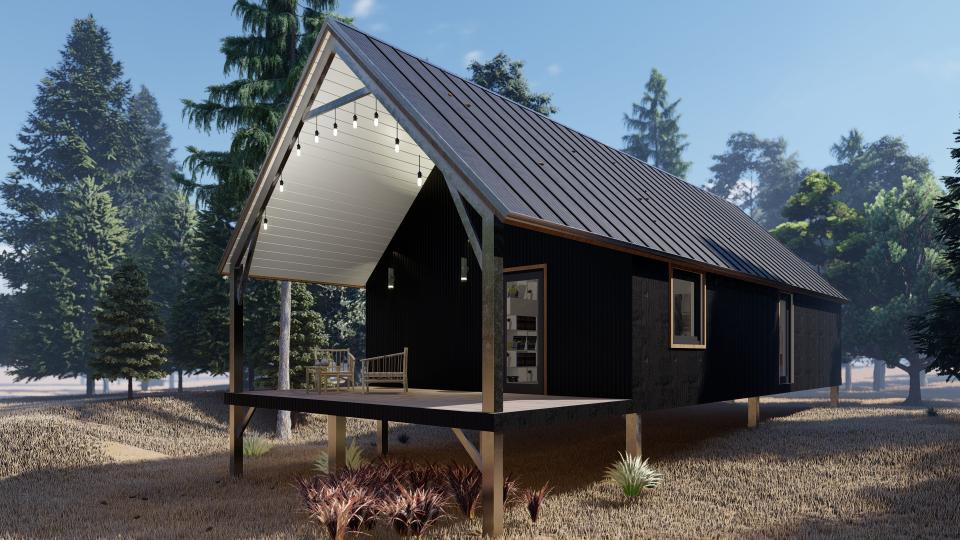 Sturdy galvanized steel cabins in Cottonwood, Arizona with rustic charm and modern amenities