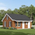 Detailed illustration of small barndominium house plans showcasing modern design and open living spaces.