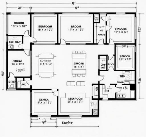 Detailed illustration of 40X60 barndominium floor plans showcasing layout and design features.