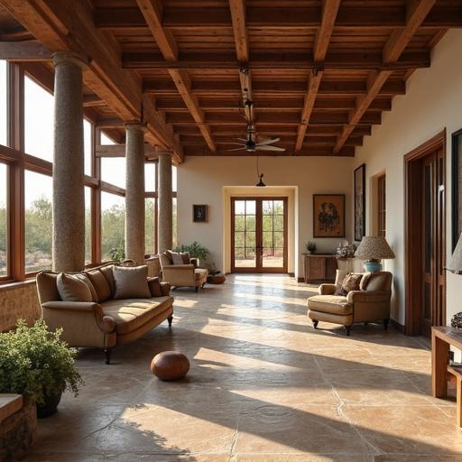 Spacious Tucson barndominium interior featuring modern design and rustic elements for comfortable living.